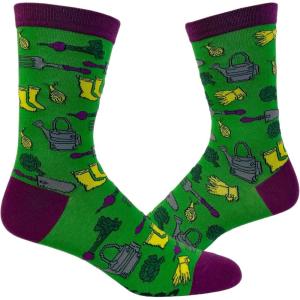 Crazy Dog T-Shirts Women’s Gardening Tools Socks Funny Vegetable Gardener Graphic Novelty Footwear