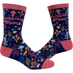 Funny Mom Socks for Women – Awesome Mom Floral Crew Socks – Cute Mother’s Day, Birthday, Christmas Gift – Soft Cotton, Comfy Fit