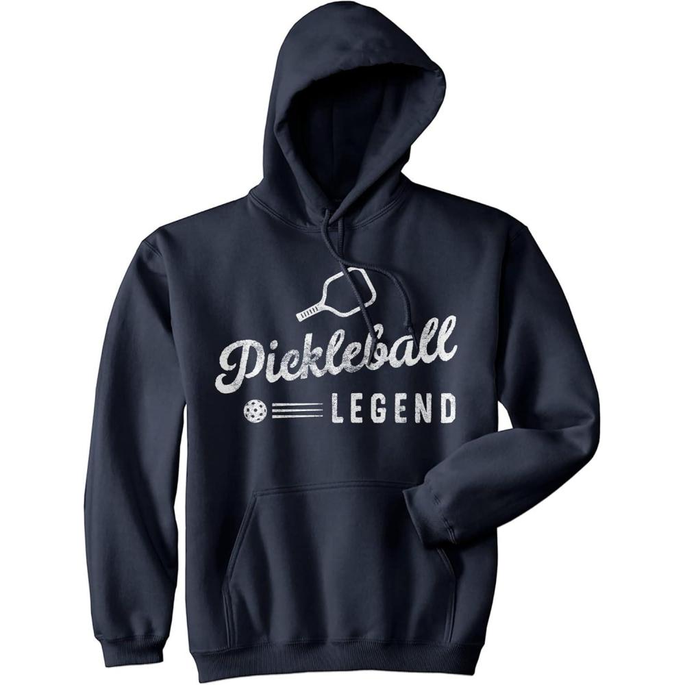 imageCrazy Dog TShirts Pickleball Legend Unisex Hoodie Funny Pickle Ball Super Star Hooded SweatshirtNavy Pickleball