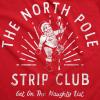 Crazy Dog Funny Christmas Unisex Hoodies Holiday Hooded Sweatshirts for Men and Women(Red – North Pole Strip Club)