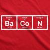 Crazy Dog T-Shirts Chemistry of Bacon Hoodie Nerdy Periodic Element Breakfast Funny Sweatshirt(Red)