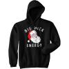 Crazy Dog Funny Christmas Unisex Hoodies Holiday Hooded Sweatshirts for Men and Women(Black – Big Nick 2 Color)