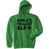 Crazy Dog Funny Christmas Unisex Hoodies Holiday Hooded Sweatshirts for Men and Women(Green – Tallest Elf)