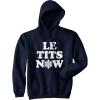 Crazy Dog Funny Christmas Unisex Hoodies Holiday Hooded Sweatshirts for Men and Women(Navy – Le Tits)