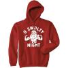 Crazy Dog Funny Christmas Unisex Hoodies Holiday Hooded Sweatshirts for Men and Women(Red – Swoley Night)