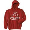 Crazy Dog Funny Christmas Unisex Hoodies Holiday Hooded Sweatshirts for Men and Women(Red – Team Naughty)