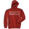 Crazy Dog T-Shirts Chemistry of Bacon Hoodie Nerdy Periodic Element Breakfast Funny Sweatshirt(Red)