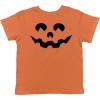 Toddler Cartoon Eyes Pumpkin Face Funny Fall Halloween Spooky T Shirt(Orange)