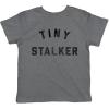 Toddler Tiny Stalker T Shirt Funny Needy Attention Joke Tee for Young Kids(Dark Heather Grey – Stalker)