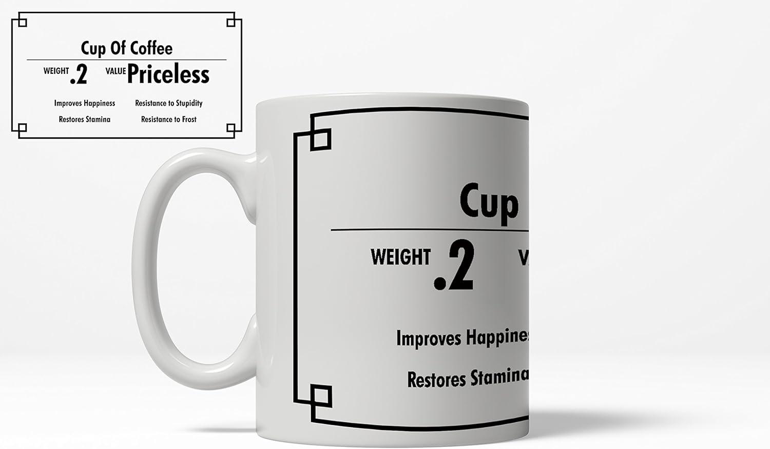 imageCrazy Dog TShirts Funny Coffee Mug Gamer Inventory Value Cup Novelty Sarcastic Gift for Coffee Lovers Nerds and Gamers White Ceramic 11oz Dishwasher and Microwave Safe