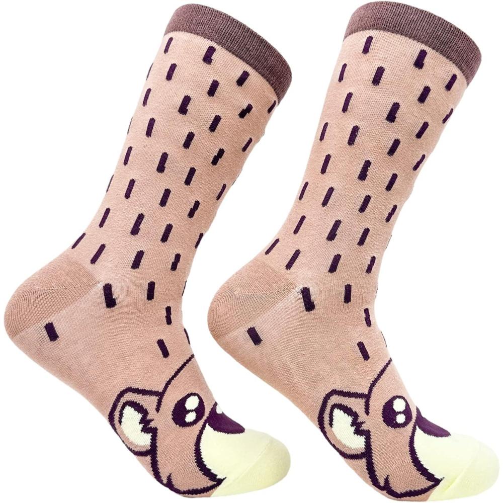 imageCrazy Dog TShirts Funny Womens Socks with Animal Print Designs Toe Socks with Cute Animal FacesBeaver