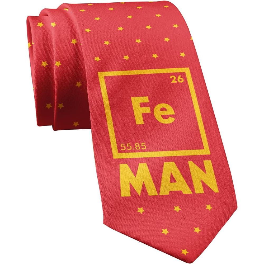 imageCrazy Dog TShirts Iron Science Necktie Mens Novelty Science Teacher Tie with Periodic Table Design