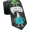Crazy Dog T-Shirts Funny Science Tie for Men – Chemistry Teacher Necktie – Quirky Science Joke Gift with I Think You’re Overreacting Design – Novelty Nerdy STEM Accessory for Scientists and Teachers