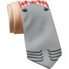 Crazy Dog T-Shirts Funny Tie for Men – Shark Attack Fish Bite Graphic Print Necktie – Novelty Gift for Fishermen Animal Lovers – Humorous Office Casual Wear or Ocean Themed Party Outfit