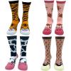 Crazy Dog T-Shirts Funny Womens Socks with Animal Print Designs Toe Socks with Cute Animal Faces(Animal 8 Pack)