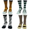 Crazy Dog T-Shirts Funny Womens Socks with Animal Print Designs Toe Socks with Cute Animal Faces(Animal 8 Pack)
