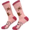 Crazy Dog T-Shirts Funny Womens Socks with Animal Print Designs Toe Socks with Cute Animal Faces(Muddy Pig)
