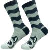 Crazy Dog T-Shirts Funny Womens Socks with Animal Print Designs Toe Socks with Cute Animal Faces(Raccoon)