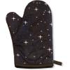 Space Hand Oven Mitt Funny Live Long Alien Sign Kitchen Accessories Funny Graphic Kitchenwear Movie Cool Nerd Novelty Cookware Black Oven Mitt(Oven Mitt)