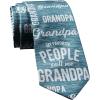 Crazy Dog T-Shirts Funny Tie for Grandfathers – My Favorite People Call Me Grandpa Necktie – Fathers Day Granddad Novelty Gift for Birthday and Retirement Casual Wear