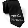 Crazy Dog T-Shirts Funny Tie for Men – Funcle Definition Novelty Necktie – Humorous Gag Gift Idea for Uncle Birthday Fathers Day – Fun Menswear Silly Outfit Accessory Gift