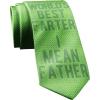 Crazy Dog T-Shirts Funny Tie for Men – Novelty Necktie with Worlds Best Farter I Mean Father Print – Gag Gift for Dad Fathers Day and Office Party Fun Green Nerdy Tie