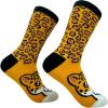 Crazy Dog T-Shirts Funny Womens Socks with Animal Print Designs Toe Socks with Cute Animal Faces(Cheetah)
