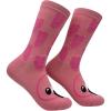 Crazy Dog T-Shirts Funny Womens Socks with Animal Print Designs Toe Socks with Cute Animal Faces(Flamingo)