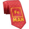 Crazy Dog T-Shirts Iron Science Necktie – Mens Novelty Science Teacher Tie with Periodic Table Design