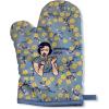 Funny Cooking Oven Mitt – Swearing Helps Retro Design – Heat Resistant Sarcastic Kitchen Glove – Novelty Baking Mitt with Humor Graphic for Women and Home Cooks(Oven Mitt)