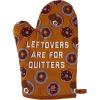 Leftovers are for Quitters Oven Mitt Funny Hungry Meal Cook Chef Kitchen Glove Funny Graphic Kitchenwear Thanksgiving Novelty Cookware Orange Oven Mitt(Oven Mitt)
