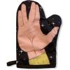 Space Hand Oven Mitt Funny Live Long Alien Sign Kitchen Accessories Funny Graphic Kitchenwear Movie Cool Nerd Novelty Cookware Black Oven Mitt(Oven Mitt)