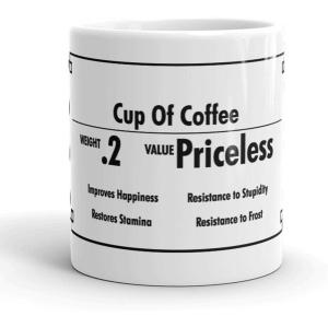 Crazy Dog T-Shirts Funny Coffee Mug – Gamer Inventory Value Cup – Novelty Sarcastic Gift for Coffee Lovers Nerds and Gamers – White Ceramic 11oz – Dishwasher and Microwave Safe