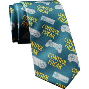 Crazy Dog T-Shirts Funny Gamer Tie for Men – Control Freak Video Game Necktie – Retro Gaming Gift for Console Gamers and Streamers Geeks Arcade Lovers