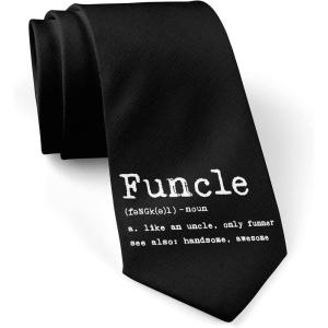 Crazy Dog T-Shirts Funny Tie for Men – Funcle Definition Novelty Necktie – Humorous Gag Gift Idea for Uncle Birthday Fathers Day – Fun Menswear Silly Outfit Accessory Gift