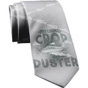 Crazy Dog T-Shirts Funny Tie for Men – Professional Crop Duster Necktie – Hilarious Dad Joke Gag Gift for Aviation Enthusiasts Birthdays and Office Party Outfits
