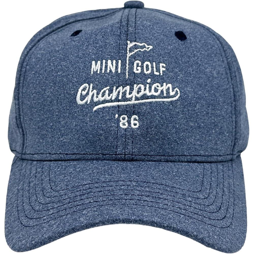 imageCrazy Dog TShirts Funny Golf Hats Cool Caps for Golfers with Sarcastic DesignsNavy Minigolf