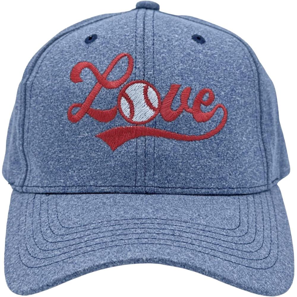 imageLove Baseball Script Hat Cute Summer Sports Lover CapBlue Baseball