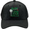 Crazy Dog T-Shirts Funny Golf Hats Cool Caps for Golfers with Sarcastic Designs(Black – Wash Your Balls)