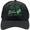 Crazy Dog T-Shirts Funny Golf Hats Cool Caps for Golfers with Sarcastic Designs(Black – a Lot of Balls)