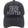 Crazy Dog T-Shirts Professional Crop Duster Hat Funny Stinky Fart Joke Cap(Black – Crop Duster)