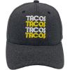 Crazy Dog T-Shirts Tacos Tacos Tacos Hat Funny Retro Food Graphic Cap(Heather Black – Tacos Tacos Tacos)