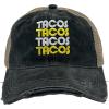 Crazy Dog T-Shirts Tacos Tacos Tacos Hat Funny Retro Food Graphic Cap(Trucker Black – Tacos Tacos Tacos)