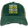 Crazy Dog T-Shirts Tacos Tacos Tacos Hat Funny Retro Food Graphic Cap(Trucker Green – Tacos Tacos Tacos)