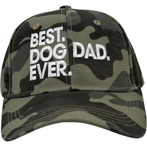 Best Dog Dad Ever Hat Funny Novelty Cap(Camo Dog Dad)
