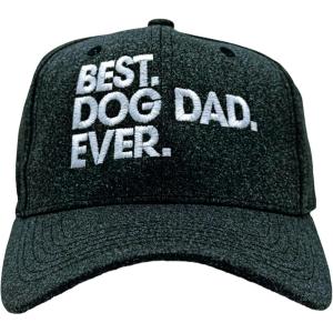 Best Dog Dad Ever Hat Funny Novelty Cap(Heather Black – Dog Dad)