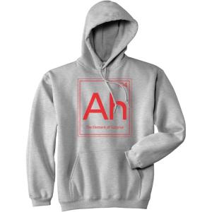 Crazy Dog T-Shirts Ah The Element Of Surprise Sweatshirt Funny Periodic Table Hoodie(Light Heather Grey)