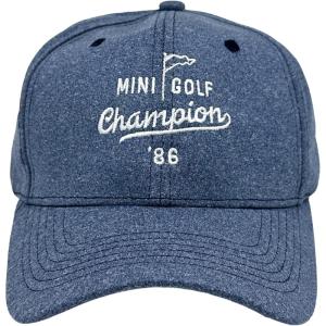 Crazy Dog T-Shirts Funny Golf Hats Cool Caps for Golfers with Sarcastic Designs(Navy – Minigolf)