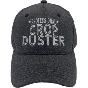 Crazy Dog T-Shirts Professional Crop Duster Hat Funny Stinky Fart Joke Cap(Black – Crop Duster)
