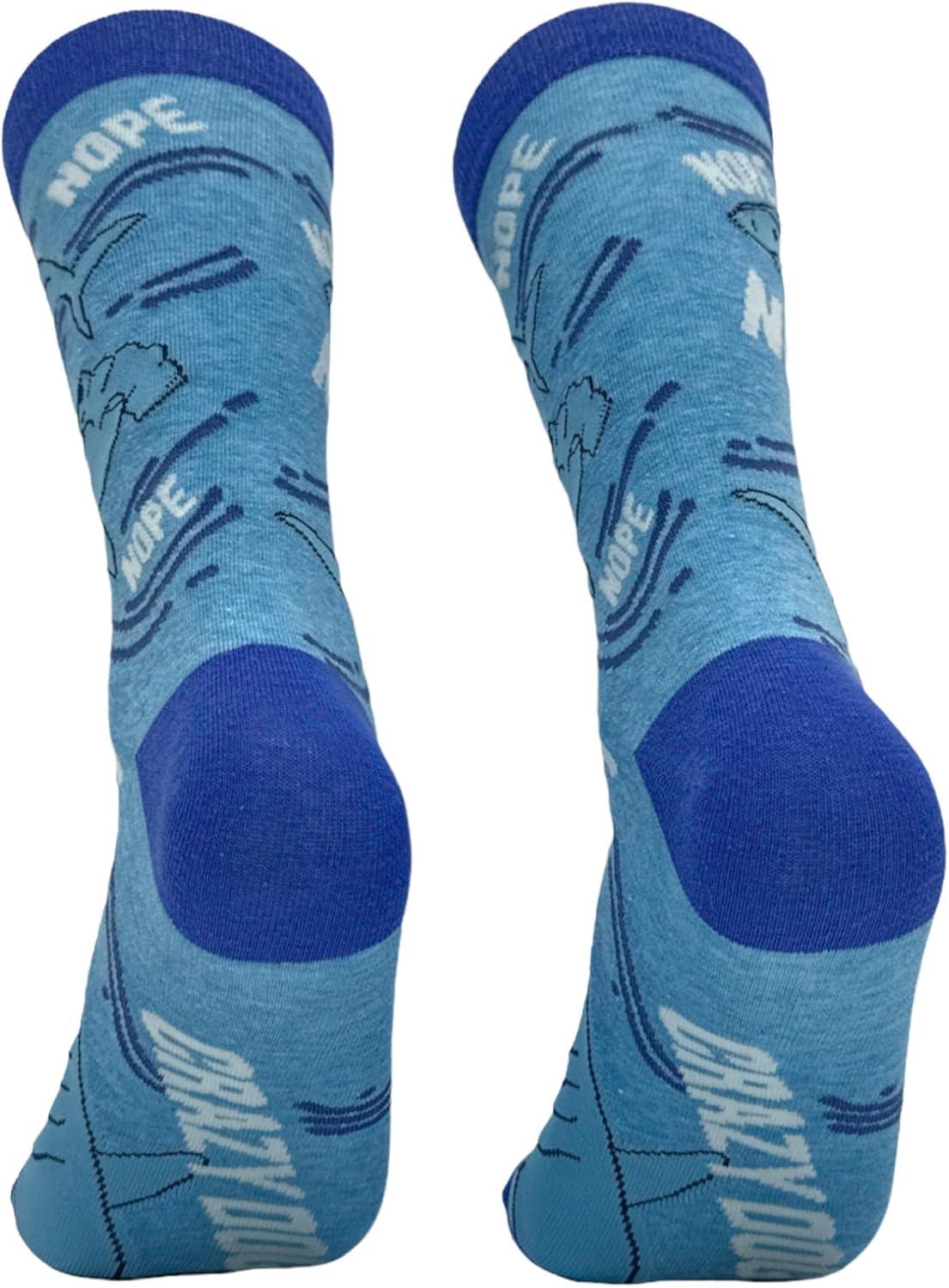 imageCrazy Dog TShirts Womens Nope Shark Socks Funny Deep Sea Sharks Novelty Footwear